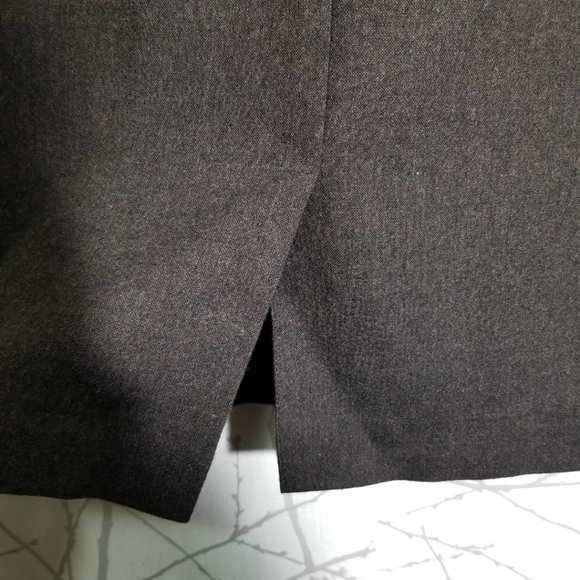 Eugen Klein Brown Wool Blend Midi Pencil Skirt - Picture 3 of 5